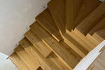 Holztreppe aus Landeiche Schlicht Natur, Blick von oben